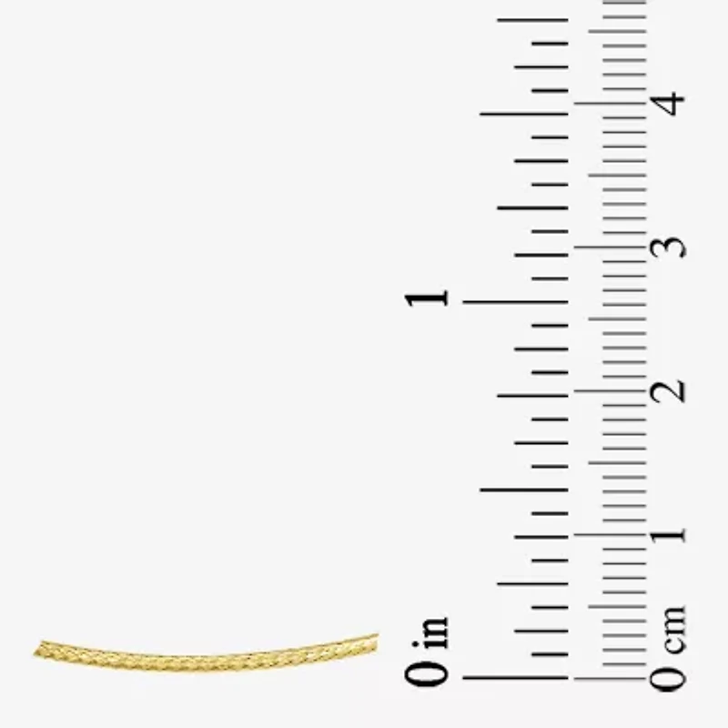Made in Italy Womens 10K Gold 7.5 Inch Mesh Chain Bracelet