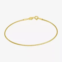 Made in Italy Womens 10K Gold 7.5 Inch Mesh Chain Bracelet