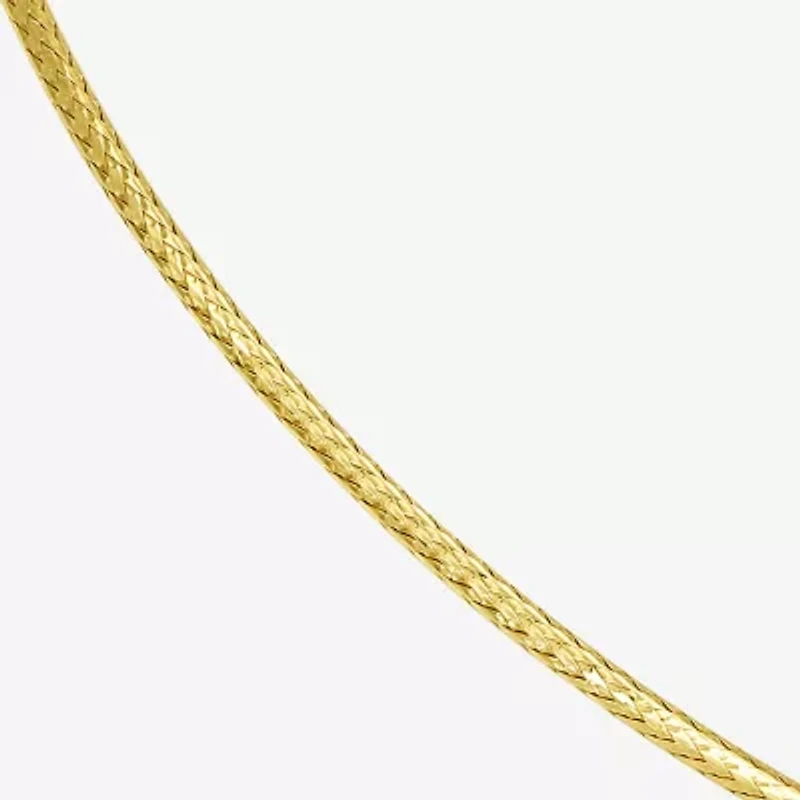 Made in Italy Womens 10K Gold 7.5 Inch Mesh Chain Bracelet