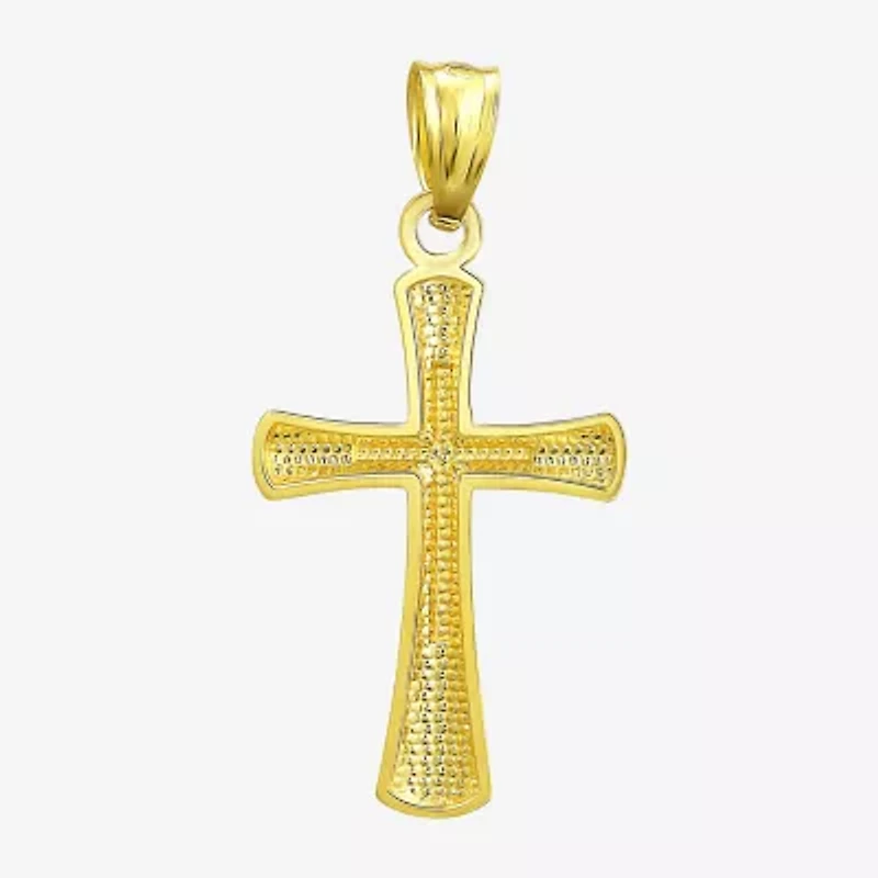 Religious Jewelry Cross! Unisex Adult 10K Gold Cross Pendant