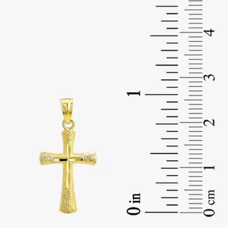 Religious Jewelry Cross! Unisex Adult 10K Gold Cross Pendant