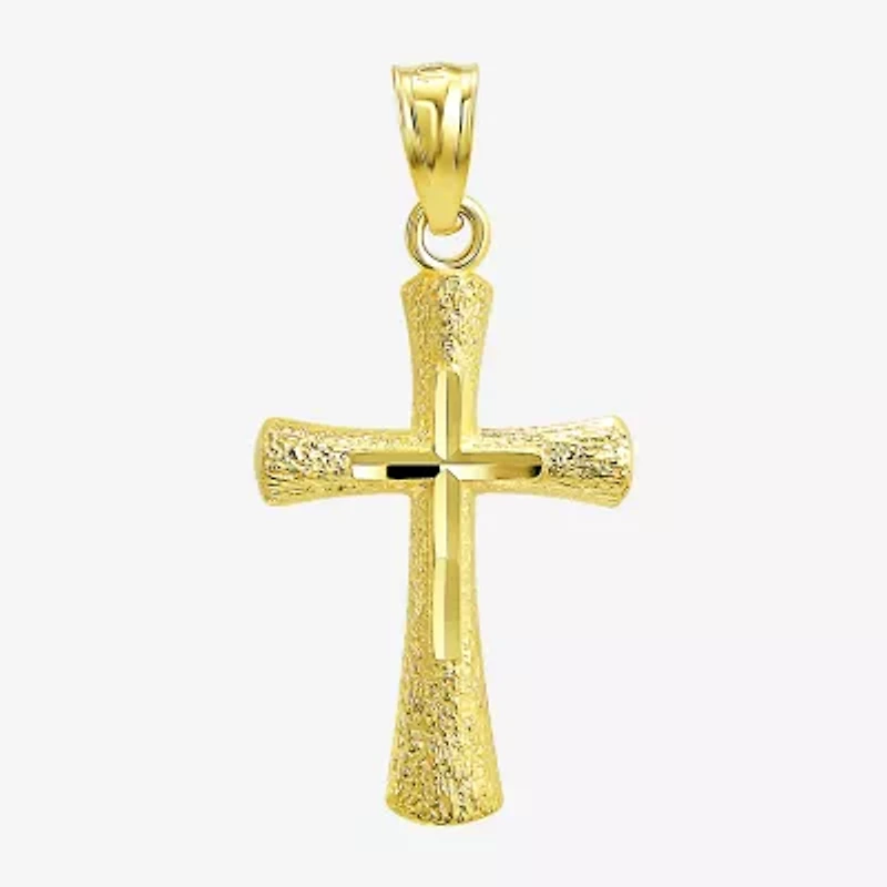 Religious Jewelry Cross! Unisex Adult 10K Gold Cross Pendant