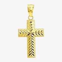 Religious Jewelry Cross! Womens 10K Gold Cross Pendant
