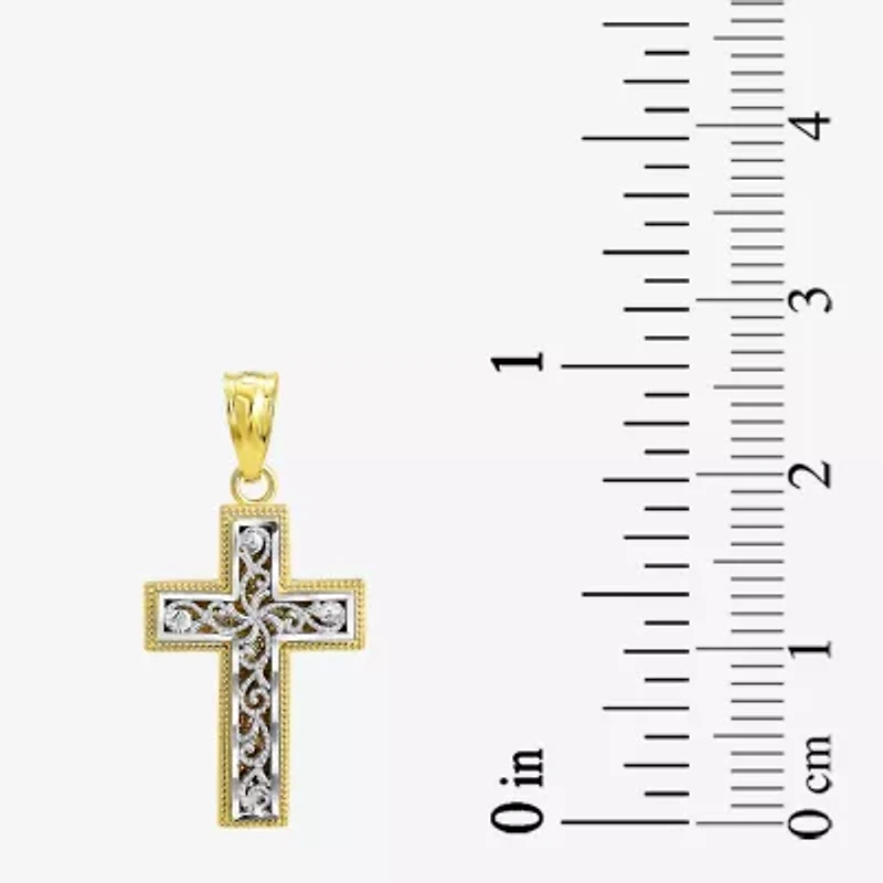 Religious Jewelry Cross! Womens 10K Gold Cross Pendant