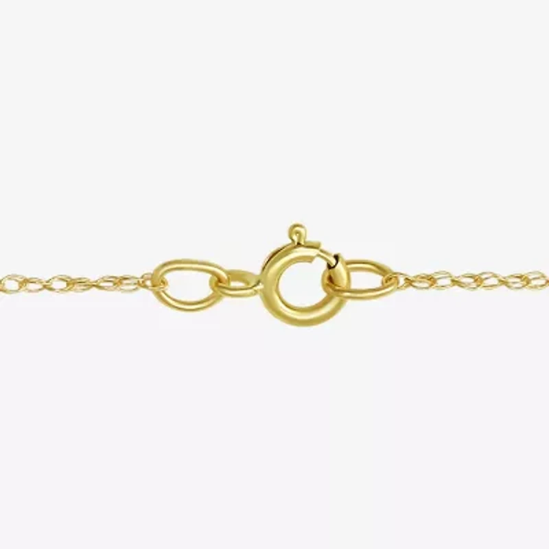 Womens 10K Gold Pear 18 Inch Pendant Necklace
