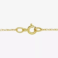 Womens 10K Gold Pear 18 Inch Pendant Necklace