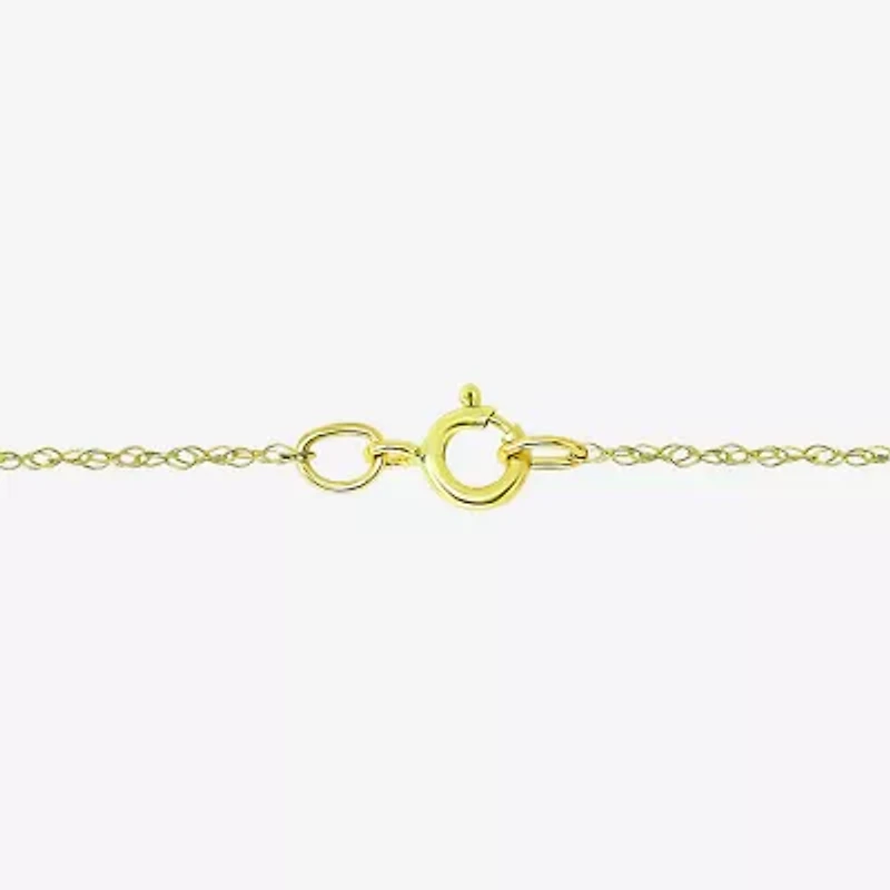 Womens 10K Gold Heart 18 Inch Pendant Necklace