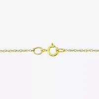 Womens 10K Gold Heart 18 Inch Pendant Necklace
