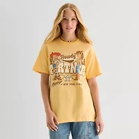 Womens Juniors Crew Neck Short Sleeve Loose Fit Toy Story Graphic T-Shirt