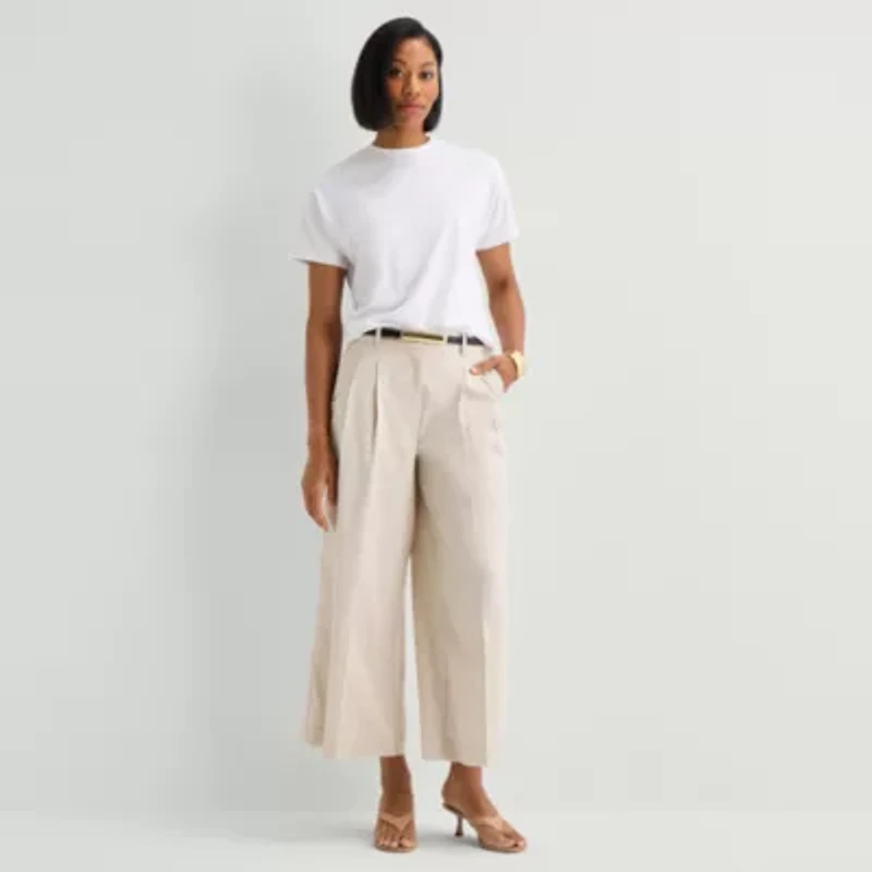 Worthington Womens Crew Neck Short Sleeve T-Shirt