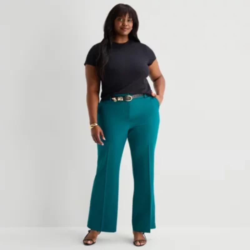 Worthington Womens Plus Crew Neck Short Sleeve T-Shirt