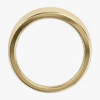 Womens Lab Created Green Emerald 14K Gold Over Silver Band