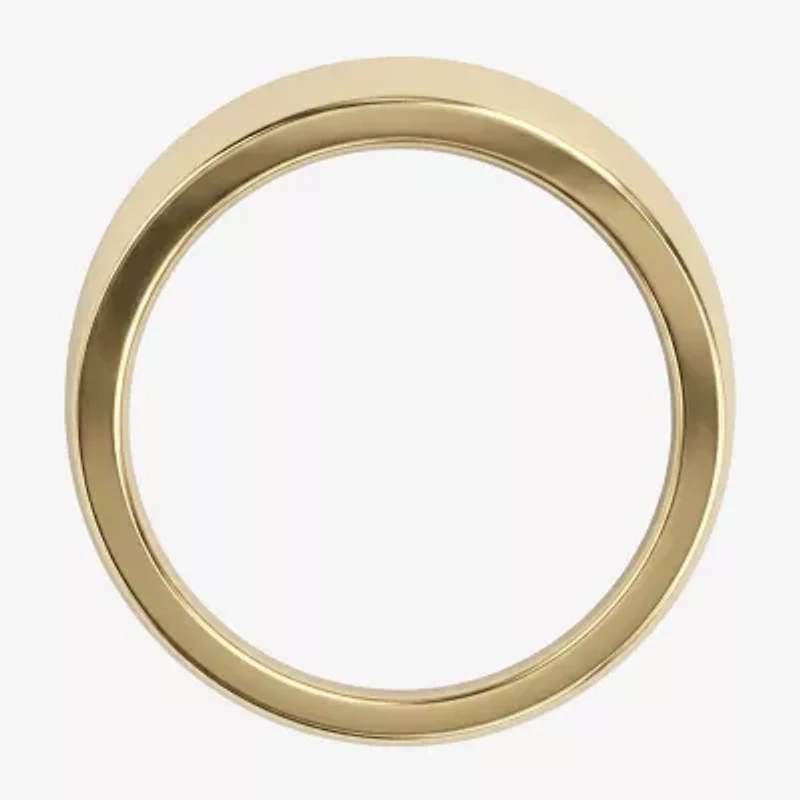 Womens Lab Created Red Ruby 14K Gold Over Silver Band