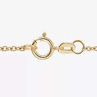Womens Lab Created Red Ruby 14K Gold Over Silver Round 18 Inch Pendant Necklace