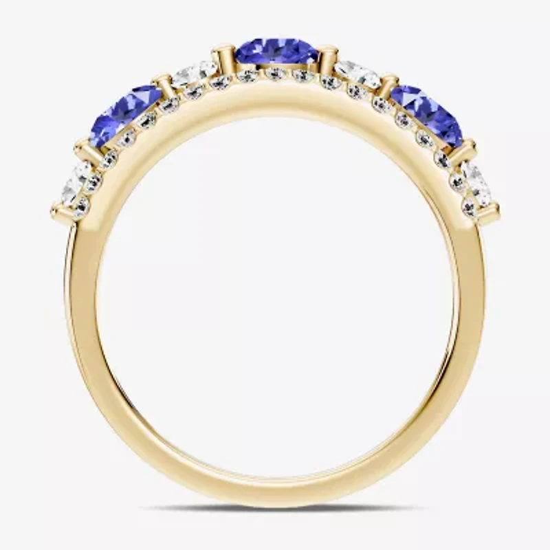 Womens 1/2 CT. T.W. Genuine Blue Tanzanite 10K Gold Round Band