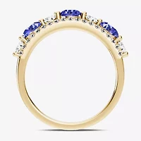 Womens 1/2 CT. T.W. Genuine Blue Tanzanite 10K Gold Round Band