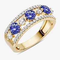 Womens 1/2 CT. T.W. Genuine Blue Tanzanite 10K Gold Round Band