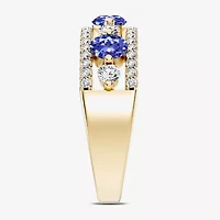 Womens 1/2 CT. T.W. Genuine Blue Tanzanite 10K Gold Round Band