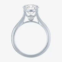 (G / Si1-Si2) Womens 3 CT. T.W. Lab Grown White Diamond Sterling Silver Round Engagement Ring