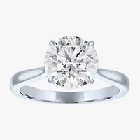 (G / Si1-Si2) Womens 3 CT. T.W. Lab Grown White Diamond Sterling Silver Round Engagement Ring