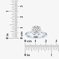 (G / Si1-Si2) Womens 3 CT. T.W. Lab Grown White Diamond Sterling Silver Round Engagement Ring