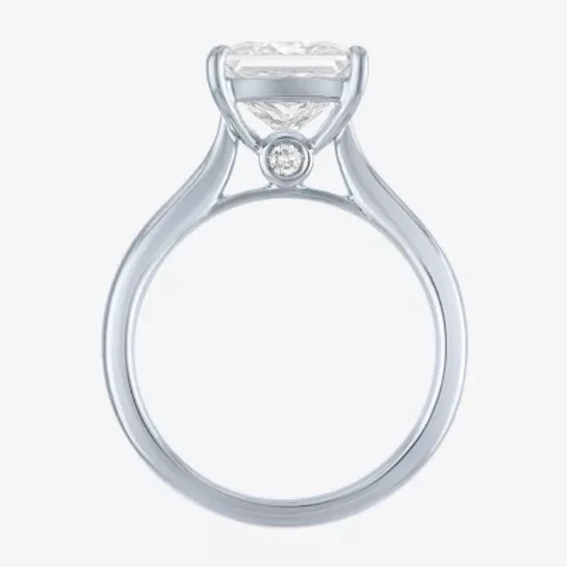 (G / Si1-Si2) Womens 3 CT. T.W. Lab Grown White Diamond Sterling Silver Engagement Ring