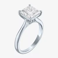 (G / Si1-Si2) Womens 3 CT. T.W. Lab Grown White Diamond Sterling Silver Engagement Ring