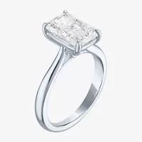 (G / Si1-Si2) Womens 3 CT. T.W. Lab Grown White Diamond Sterling Silver Rectangular Engagement Ring