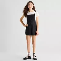 Thereabouts Little & Big Kid Girls Square Neck Sleeveless Romper Set