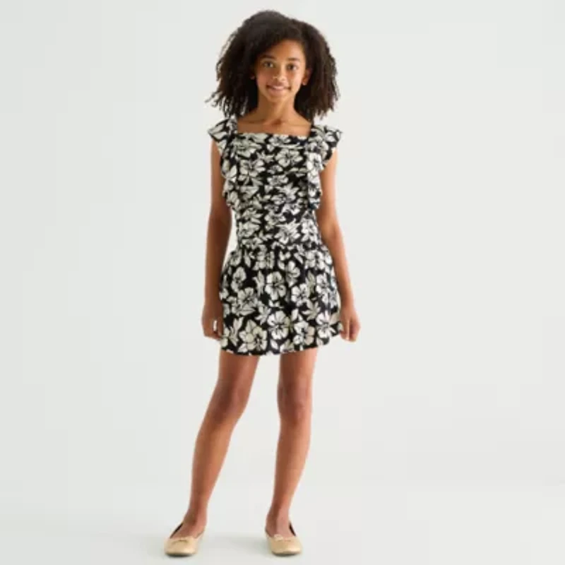 Thereabouts Little & Big Kid Girls Square Neck Sleeveless Blouse