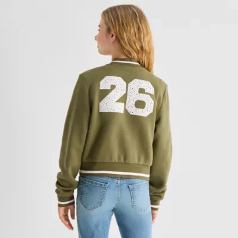 Thereabouts Little & Big Kid Girls Fleece Ultra Lightweight Bomber Jacket