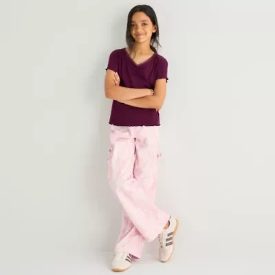Thereabouts Little & Big Kid Girls Straight Cargo Pant