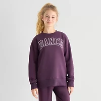 Xersion Little & Big Kid Girls Mock Neck Fleece Long Sleeve Sweatshirt
