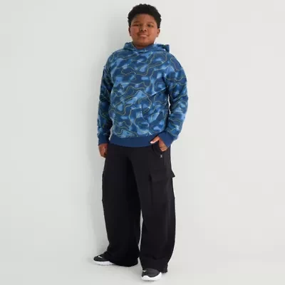 Xersion Little & Big Kid Boys Wide Leg Active Fleece Cargo Pant