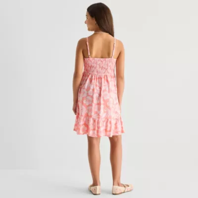 Thereabouts Little & Big Kid Girls Sleeveless Spaghetti Straps A-Line Dress