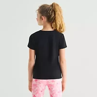 Xersion Little & Big Kid Girls Crew Neck Short Sleeve Regular Fit Graphic T-Shirt