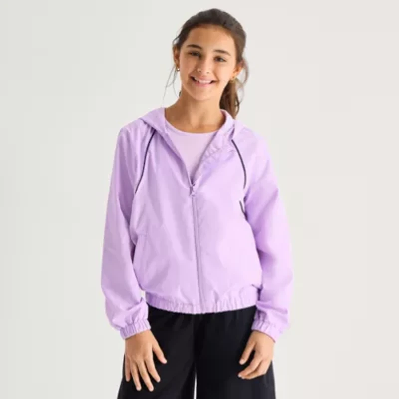 Xersion Little & Big Kid Girls Lightweight Windbreaker