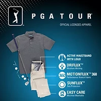 PGA TOUR Motionflux 360 Mens Comfort Waistband Moisture Wicking Classic Fit Golf Pant