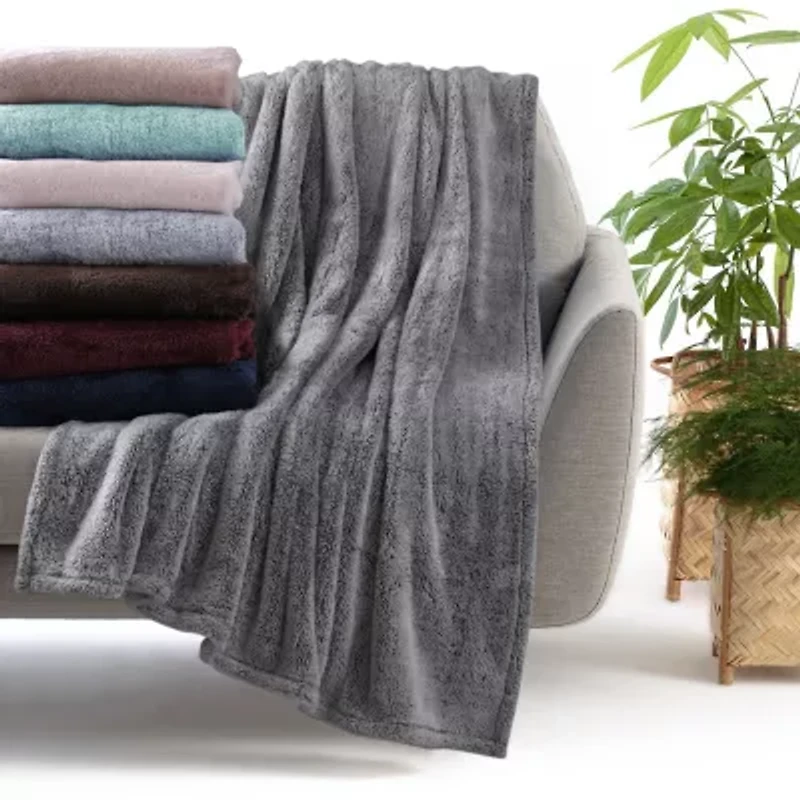 Swift Home Oversized 60" X 70" Ultra Fluffy High Pile Faux Fur Washable Midweight Throw