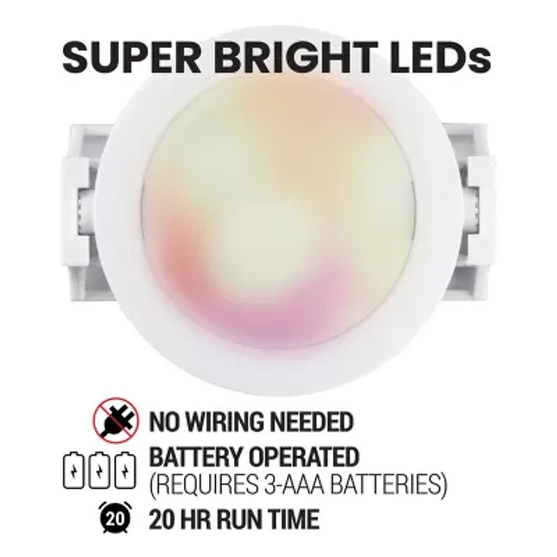 Bell + Howell Color Changing LED Puck Lights with Dimmable Feature and Includes Remote Control