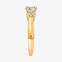 (I / I1) Womens 2 CT. T.W. Lab Grown White Diamond 10K Gold or 14K Round Side Stone Engagement Ring