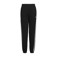 adidas Big Kid Girls Drawstring Waist Cuffed Mid Rise Regular Fit Fleece Jogger Pant