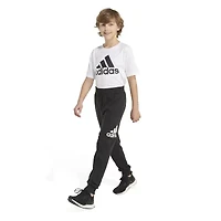 adidas Little Boys Cuffed Mid Rise Regular Fit Fleece Jogger Pant