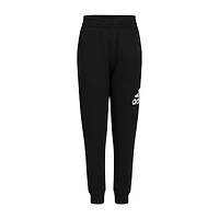 adidas Little Boys Cuffed Mid Rise Regular Fit Fleece Jogger Pant