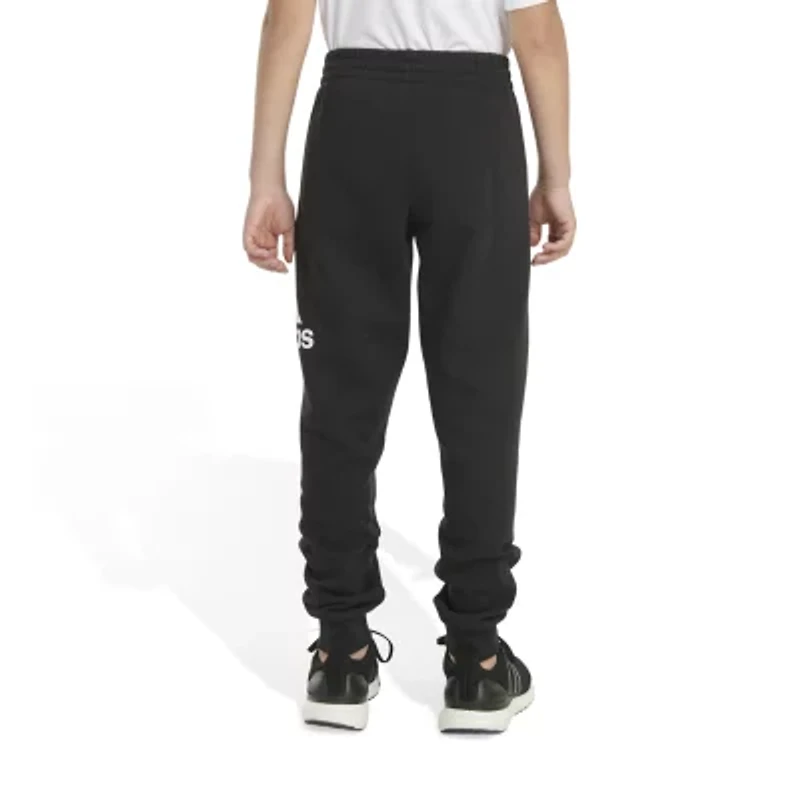 adidas Little Boys Cuffed Mid Rise Regular Fit Fleece Jogger Pant