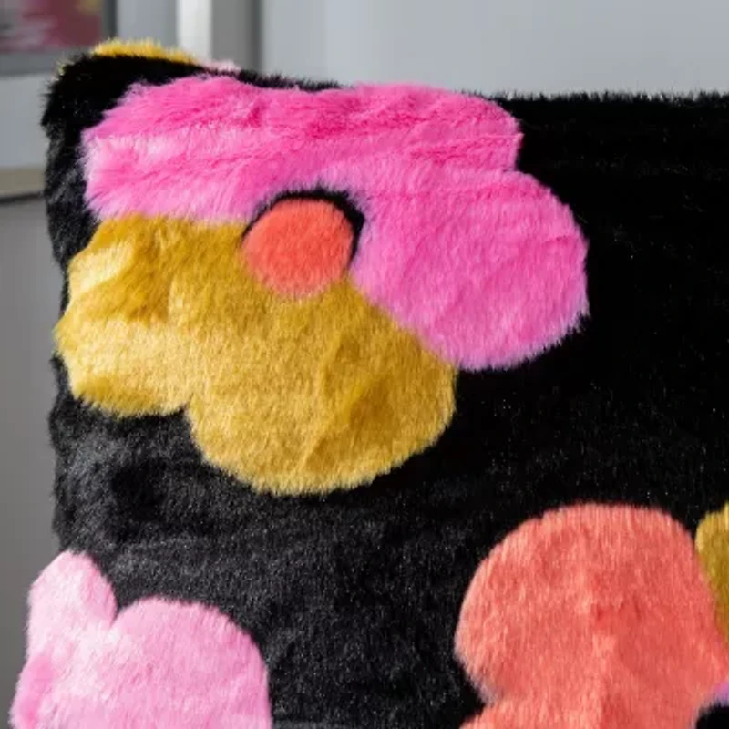 Safavieh Flower Child Fur Square Throw Pillow