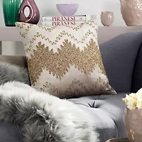 Safavieh Gold Sparkle Square Throw Pillow