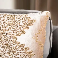 Safavieh Gold Sparkle Square Throw Pillow