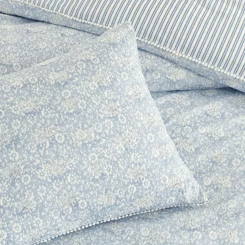 Peri Home Ikat Eyelet 3-pc. Midweight Down Alternative Comforter Set