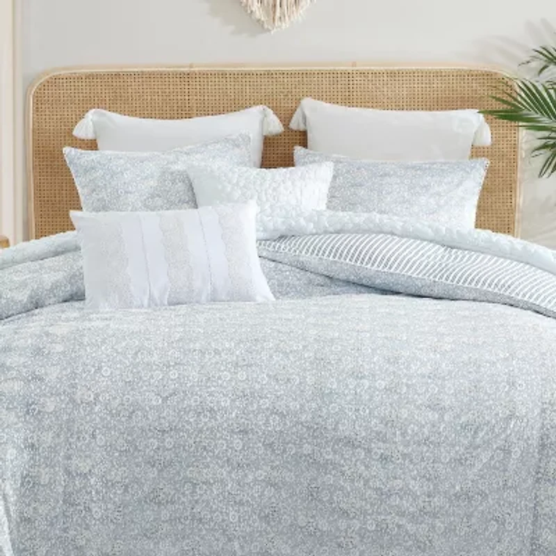 Peri Home Ikat Eyelet 3-pc. Midweight Down Alternative Comforter Set